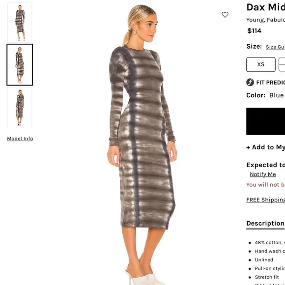 Young fabulous and Broke tie dye dress - Picture 2 of 6